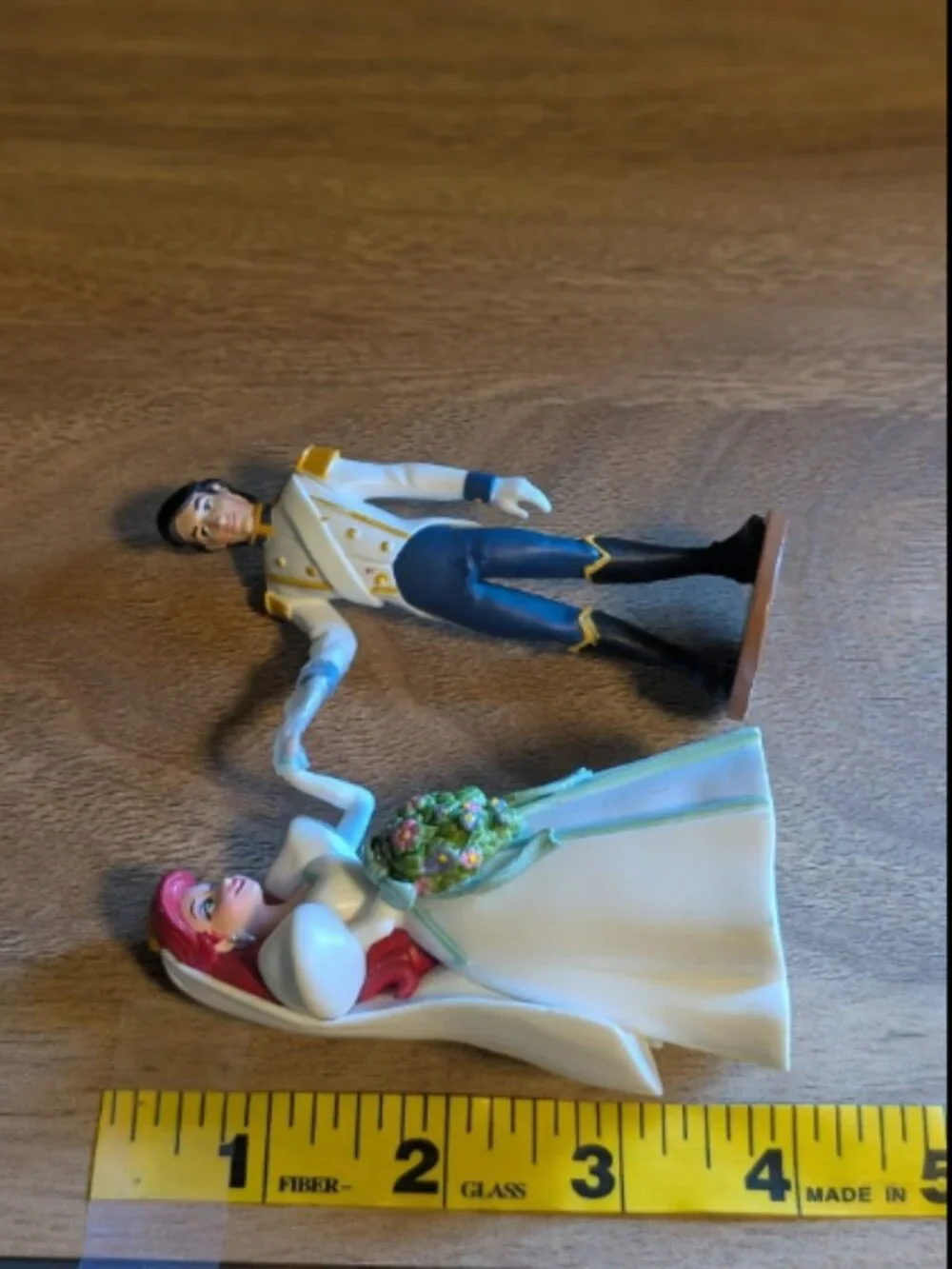 Disney Little Mermaid Ariel & Eric Wedding Figures Cake Topper Vintage
